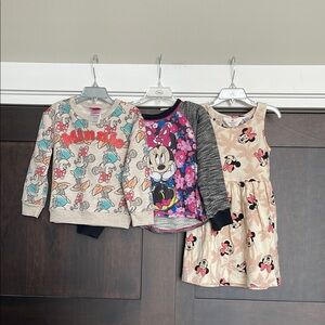 Disney Minnie Mouse Dress and Sweatshirt set size 4/5 5T